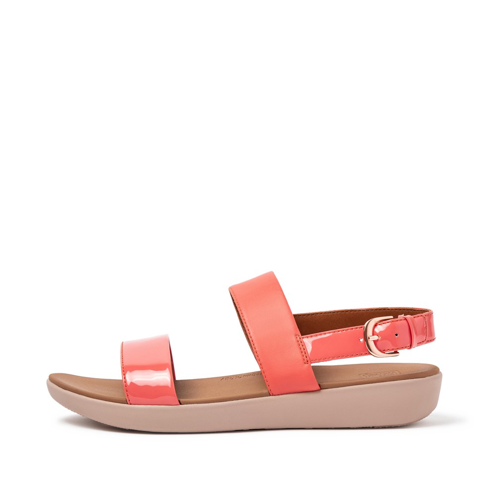 Fitflop Womens Sandals - Barra Patent-mix Back-strap - Pink - 296-JGIDCU